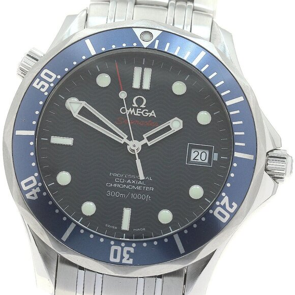 OMEGA Seamaster300 2220.80 Date Co-Axial Navy Dial Automatic Men's Watch - Picture 6 of 12